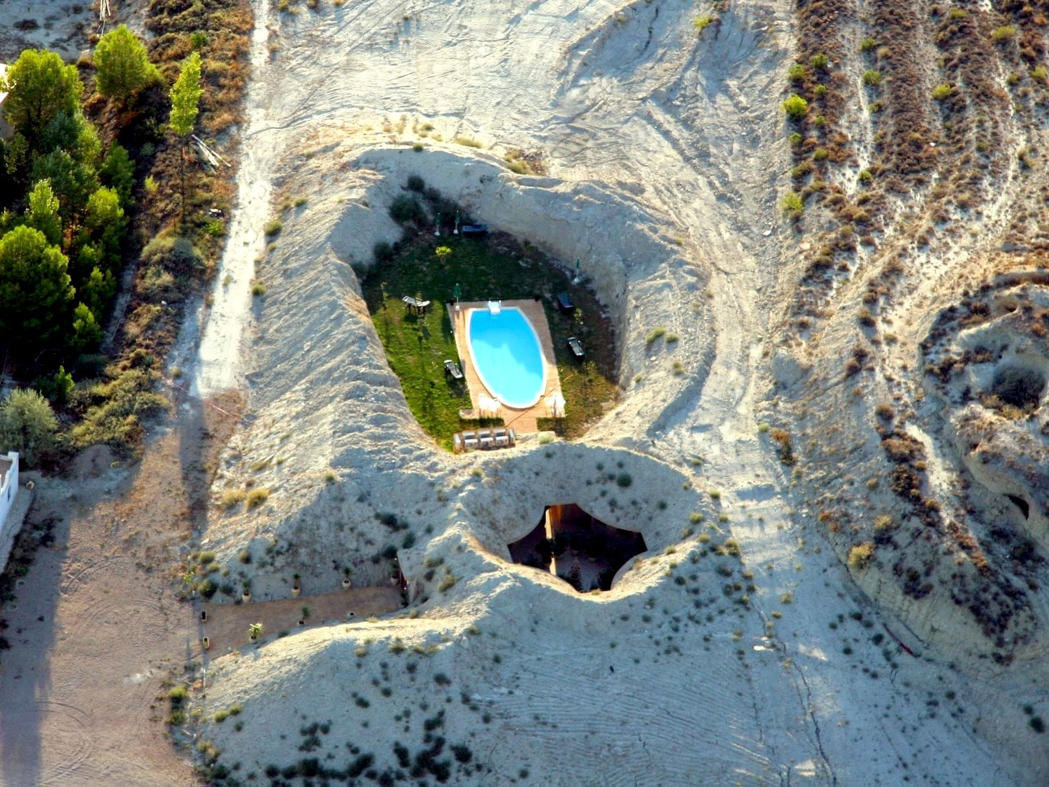 Hotel Cueva vista aérea